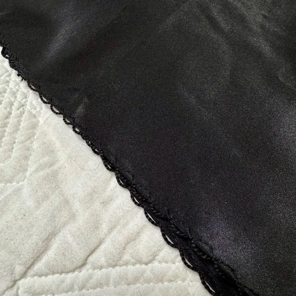 1970’s Lady Lynne Vintage Black Satin Slip Dress Size 32 Like New - Picture 5 of 9